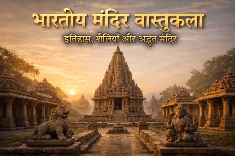 भारतीय मंदिर वास्तुकला का भव्य प्राचीन मंदिर और शिखर संरचना