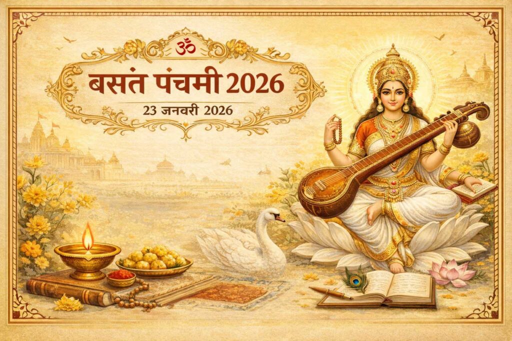 बसंत पंचमी 2026 पर माँ सरस्वती की पूजा