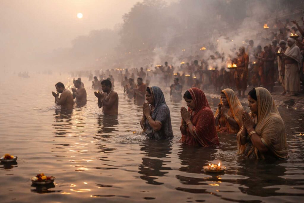 मौनी अमावस्या पर पवित्र स्नान