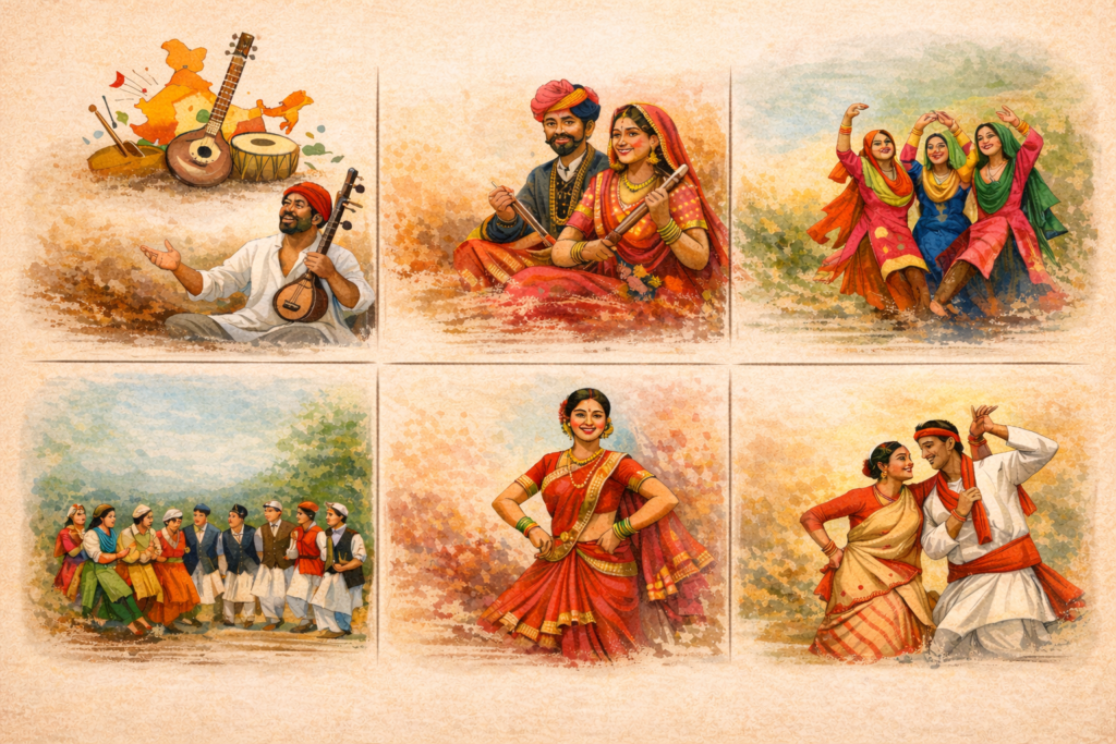भारत के प्रमुख लोक गीत