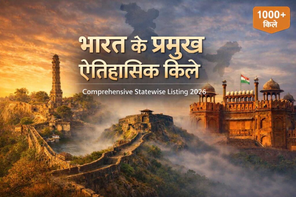 भारत के प्रमुख ऐतिहासिक किले 2026 – चित्तौड़गढ़, रायगढ़ और लाल किला