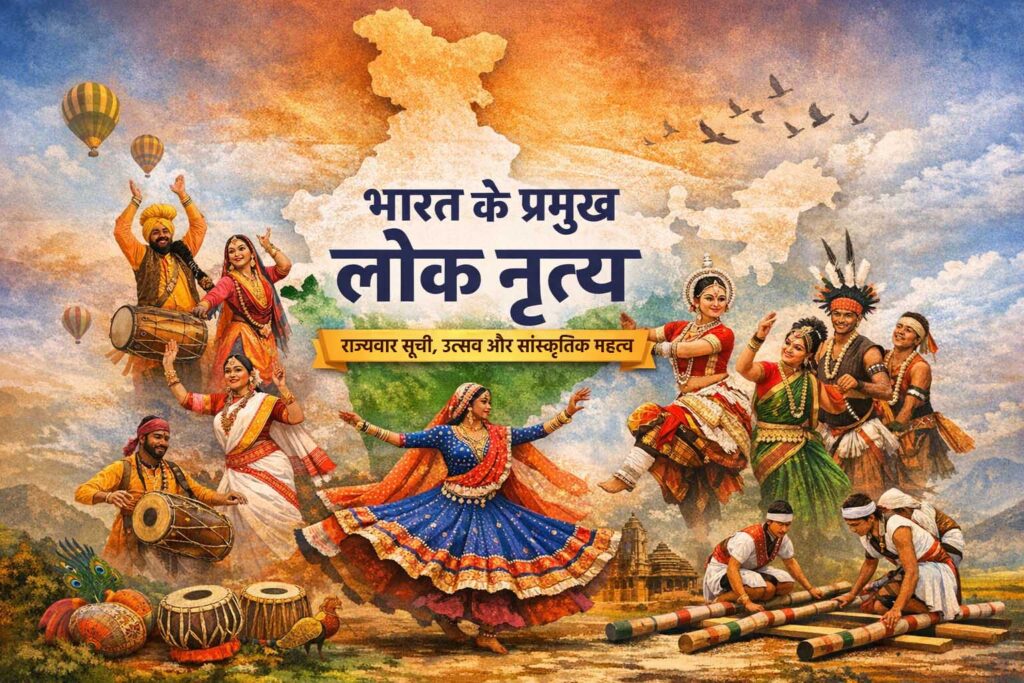 भारत के प्रमुख लोक नृत्य – भांगड़ा, गरबा, बिहू और राज्यवार लोक नृत्य मानचित्र