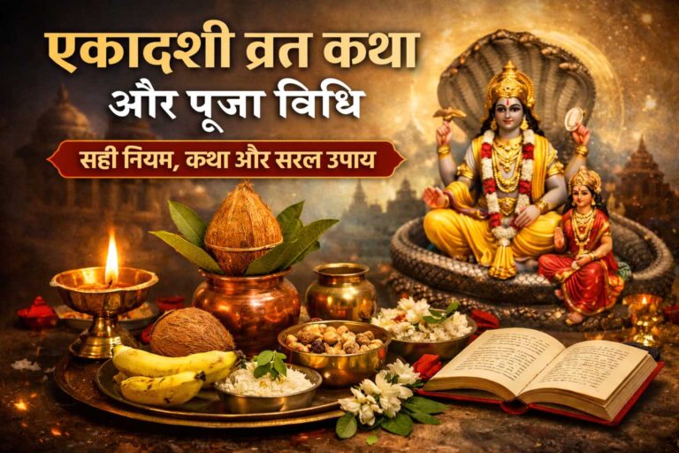 एकादशी व्रत कथा और पूजा विधि भगवान विष्णु की पूजा के साथ