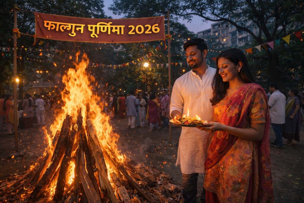 फाल्गुन पूर्णिमा 2026 की तिथि, व्रत विधि और होली से जुड़ा धार्मिक महत्व दर्शाती तस्वीर