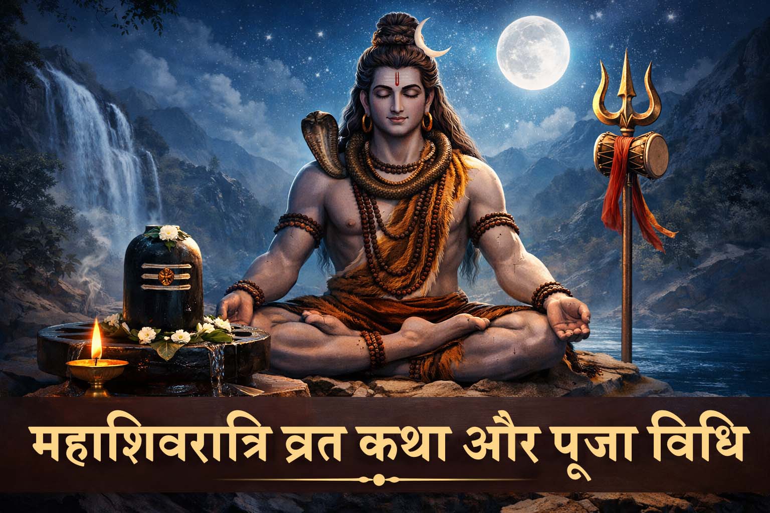 महाशिवरात्रि व्रत कथा और पूजा विधि भगवान शिव की पूजा के साथ