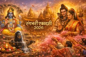 रंगभरी एकादशी 2026 वाराणसी में शिव पार्वती दर्शन, काशी विश्वनाथ मंदिर और गुलाल उत्सव का दृश्य