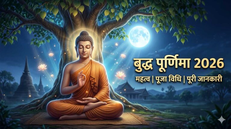 बुद्ध पूर्णिमा 2026 भगवान गौतम बुद्ध ध्यान मुद्रा बोधि वृक्ष के नीचे