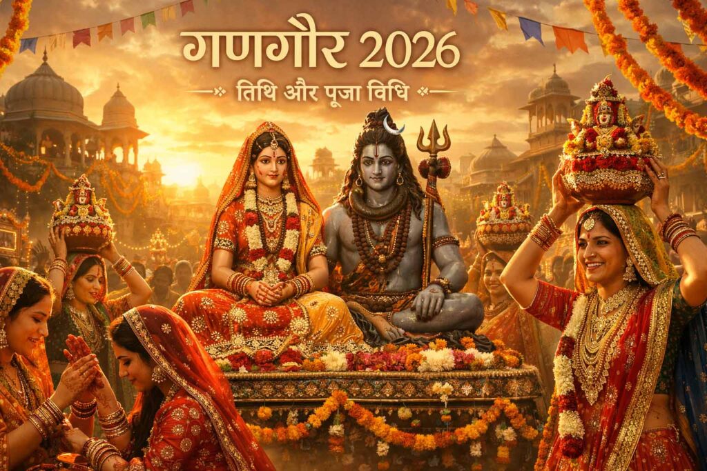 गणगौर 2026 कब है? तिथि, पूजा विधि, व्रत कथा और गणगौर उत्सव की पूरी जानकारी