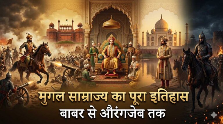 मुगल साम्राज्य का पूरा इतिहास बाबर से औरंगजेब तक