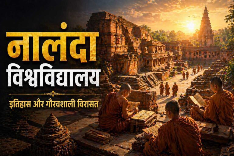 नालंदा विश्वविद्यालय के प्राचीन अवशेष, बौद्ध भिक्षु अध्ययन करते हुए, भारत की प्राचीन शिक्षा प्रणाली का दृश्य