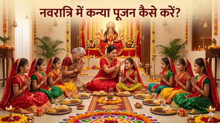नवरात्रि में कन्या पूजन कैसे करें? जानें सही विधि, नियम और महत्व