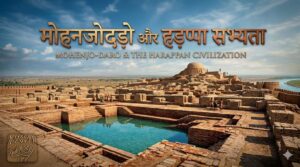 मोहनजोदड़ो और हड़प्पा सभ्यता का प्राचीन नगर दृश्य
