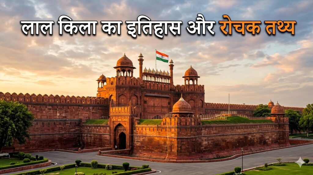 लाल किला का इतिहास और रोचक तथ्य: लाल किला दिल्ली का ऐतिहासिक दृश्य (Red Fort Delhi front view)