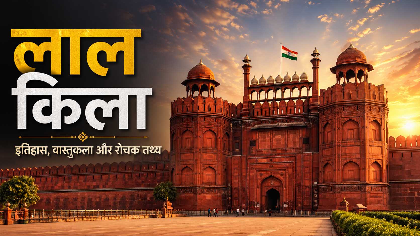 दिल्ली का लाल किला (लाल किला) का ऐतिहासिक दृश्य, मुगल वास्तुकला और भारत की विरासत दर्शाता हुआ