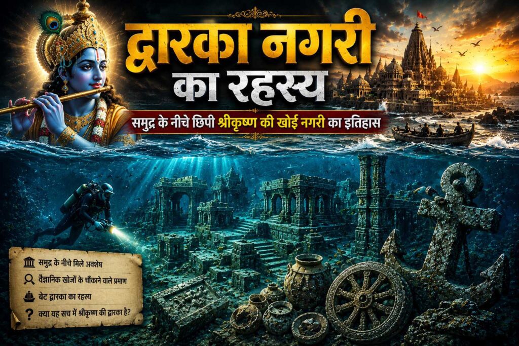 समुद्र के नीचे स्थित भगवान श्रीकृष्ण की द्वारका नगरी का रहस्य और प्राचीन अवशेष